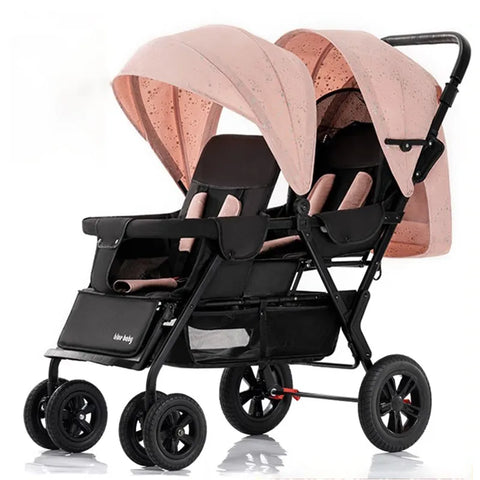 The Twin Strollers are Lightweight Breathable Foldable