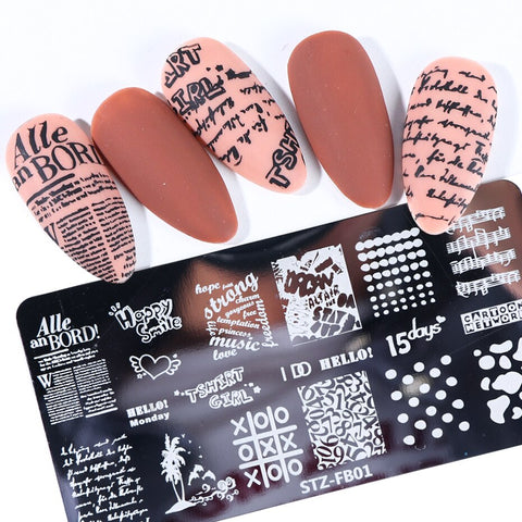 New Nail Stamping Lace Petals