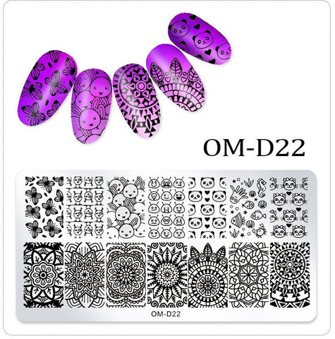 New Lace Flowers Nail Stamping Plates
