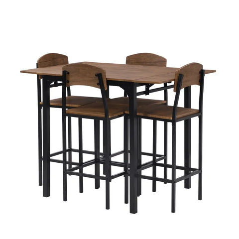 5-piece Farmhouse Kitchen Dining Table and Chair Set