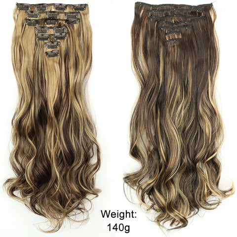 New Long Straight Clip In Hairpiece Hair Extensions