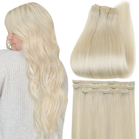 New Full Shine 50 Grams Clip in Hair Extensions