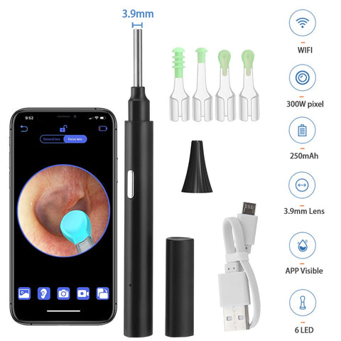 3.9mm Wireless WiFi Ear Pick Otoscope Camera