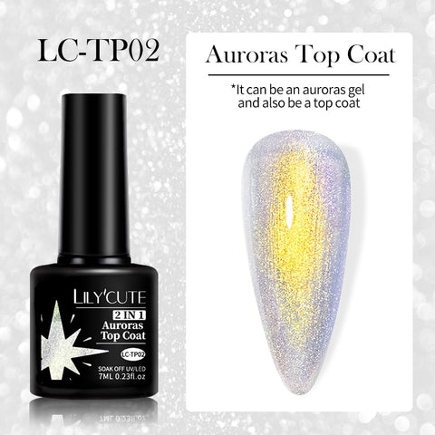 7ML Aurora Top Coat Sparking Aurora Gel Nail Polish