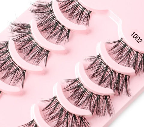 3/5 Pairs Faux Mink Lashes Reusable False Eyelashes