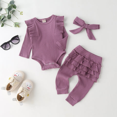 3Pcs Baby Girl Clothes Set