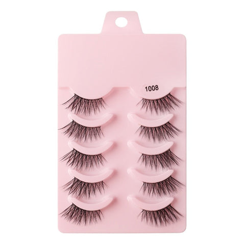 3/5 Pairs Faux Mink Lashes Reusable False Eyelashes