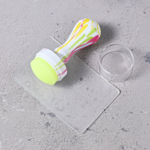 4cm(1 Set) Round Jelly Transfer Painting Stamper