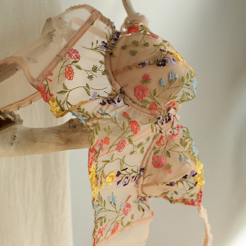 New French Embroidery Lingerie Sets