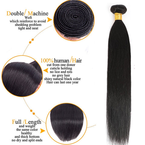 12A Peruvian Straight Human Hair