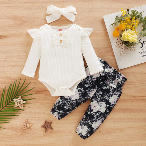 3Pcs Baby Girl Clothes Set