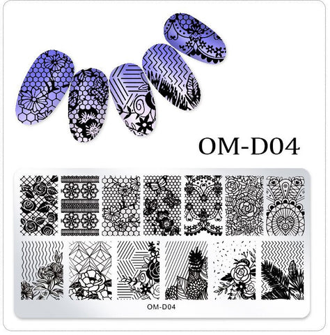 New Lace Flowers Nail Stamping Plates