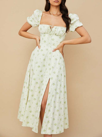 Women Floral Print Long Dress
