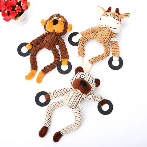 Dog Animal Shape Corduroy Chew Toy