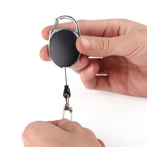 1-4pcs Retractable Key Chain Reel Badge Holder
