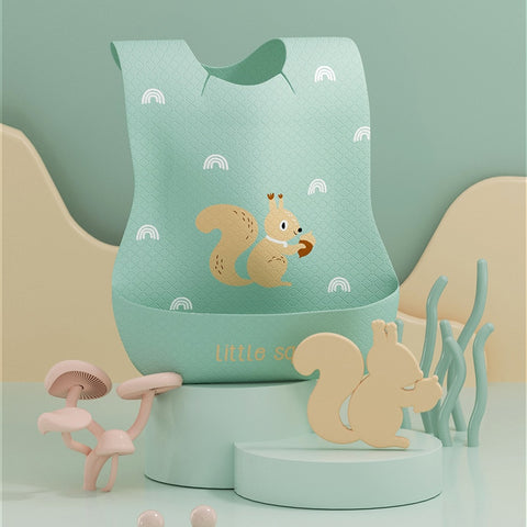 New Food Feeding Supply Silicone Baby Bib Set