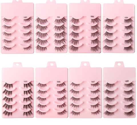 3/5 Pairs Faux Mink Lashes Reusable False Eyelashes