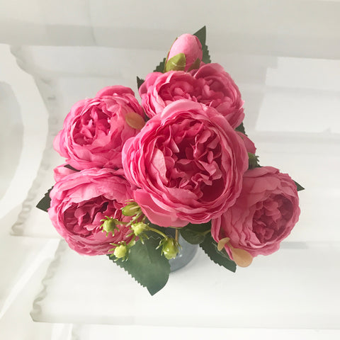 30cm Rose Pink Silk Peony Artificial Flowers