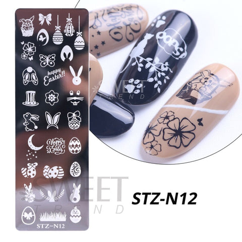 New Plam Tree Nail Stamping Plates