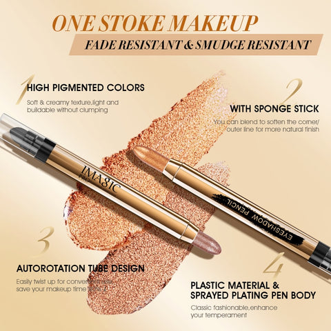 12-Color Eyeshadow Silkworm Blush Brighten Eye Makeup