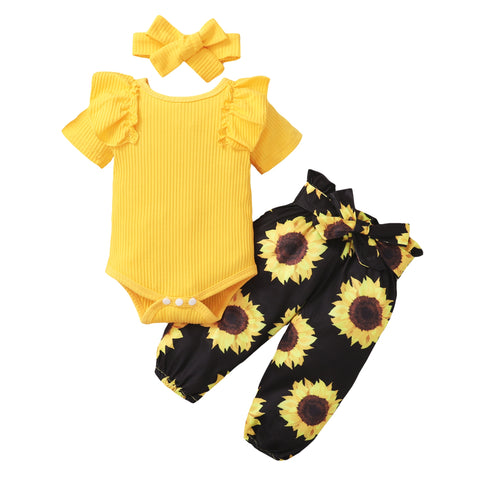 3Pcs Baby Girl Clothes Set