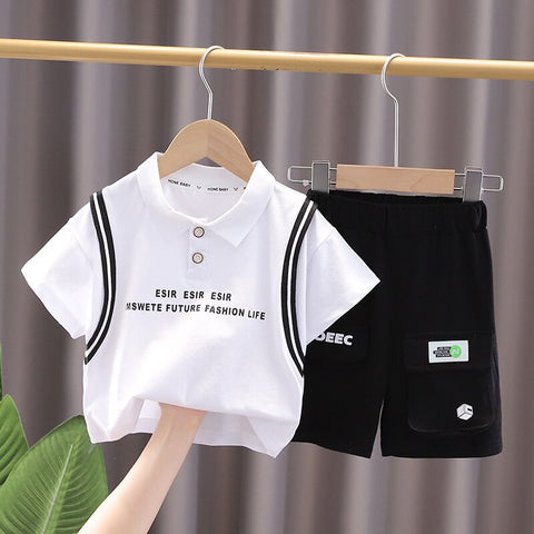 Baby Cotton T Shirt Shorts 2Pcs/sets