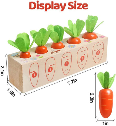 Montessori Pull Carrot Set Wooden Toy