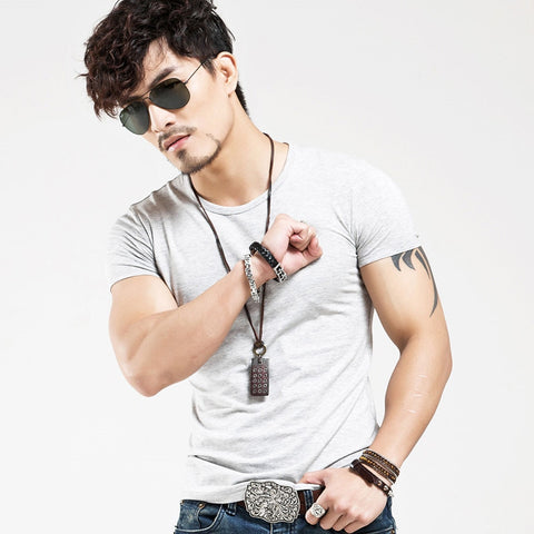 Men Fitness V neck T-shirts