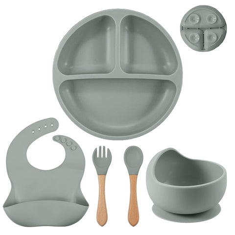 Baby Silicone Plate Spoon Set