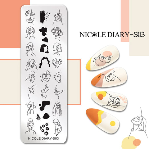 New Flower Stripe Design Stamping Plates
