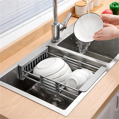 Adjustable Kitchen Stainless Steel Sink Rack