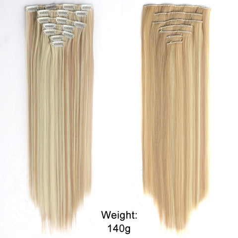 New Long Straight Clip In Hairpiece Hair Extensions