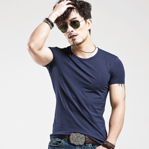 Men Fitness V neck T-shirts
