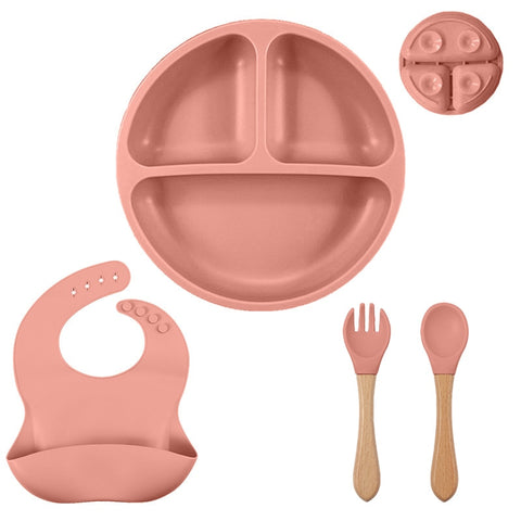Baby Silicone Plate Spoon Set