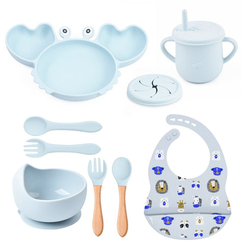 9Pcs Baby Silicone Non-Slip Set