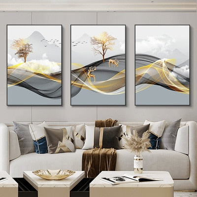 Abstract Landscape Wall Art Canvas Paintings