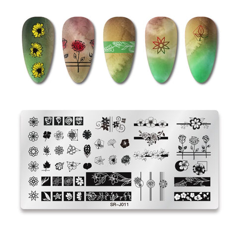 New Square Round Nail Stamping Plates