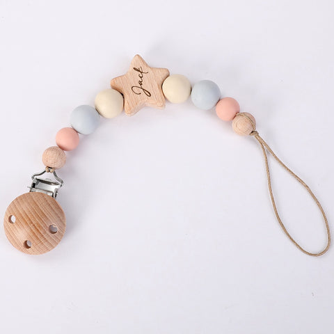 Baby Pacifier Custom Name Dummy Clip