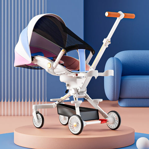 High view lightweight baby stroller