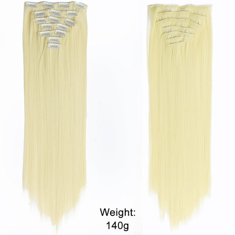 New Long Straight Clip In Hairpiece Hair Extensions