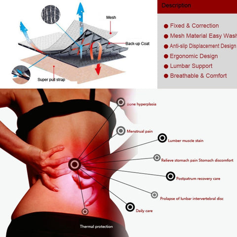New Back Waist Support Belt