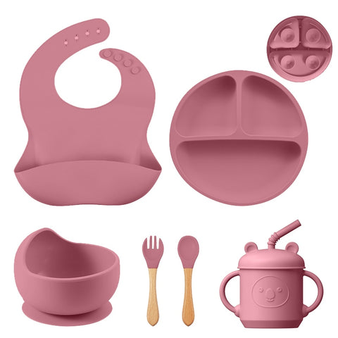 Baby Silicone Plate Spoon Set