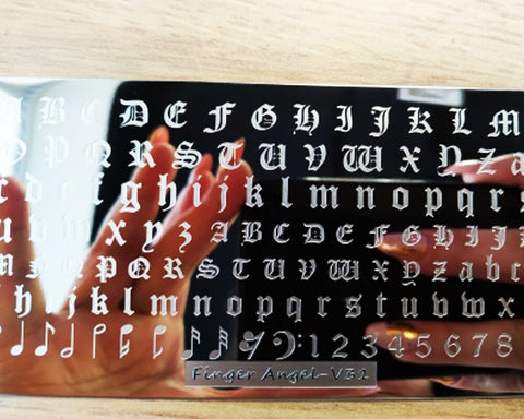 1Pcs Alphanumeric Nail Art