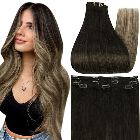 New Full Shine 50 Grams Clip in Hair Extensions