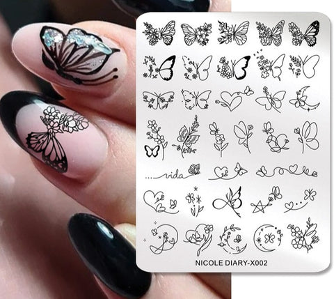 New Flower Leaves Nail Stamping Plates