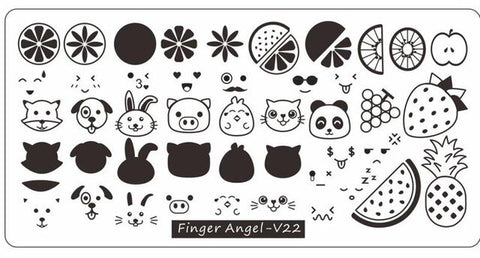 1Pcs Alphanumeric Nail Art