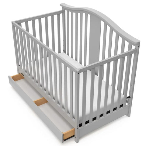 2023 Graco Solano 5-in-1 Convertible Baby Crib with Drawer, Espresso