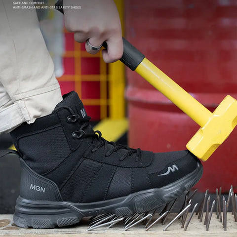 AMAWEI Work Boots Indestructible Safety Shoes