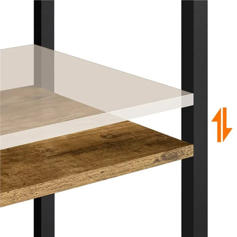 71inch H Baker's Rack Free Standing Microwave Stand, Rustic Brown House