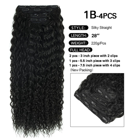 New Synthetic Curly Clip-In Hair Extensions